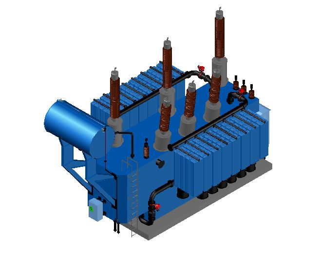 022-变电站-300 MVA 电力变压器 CAD